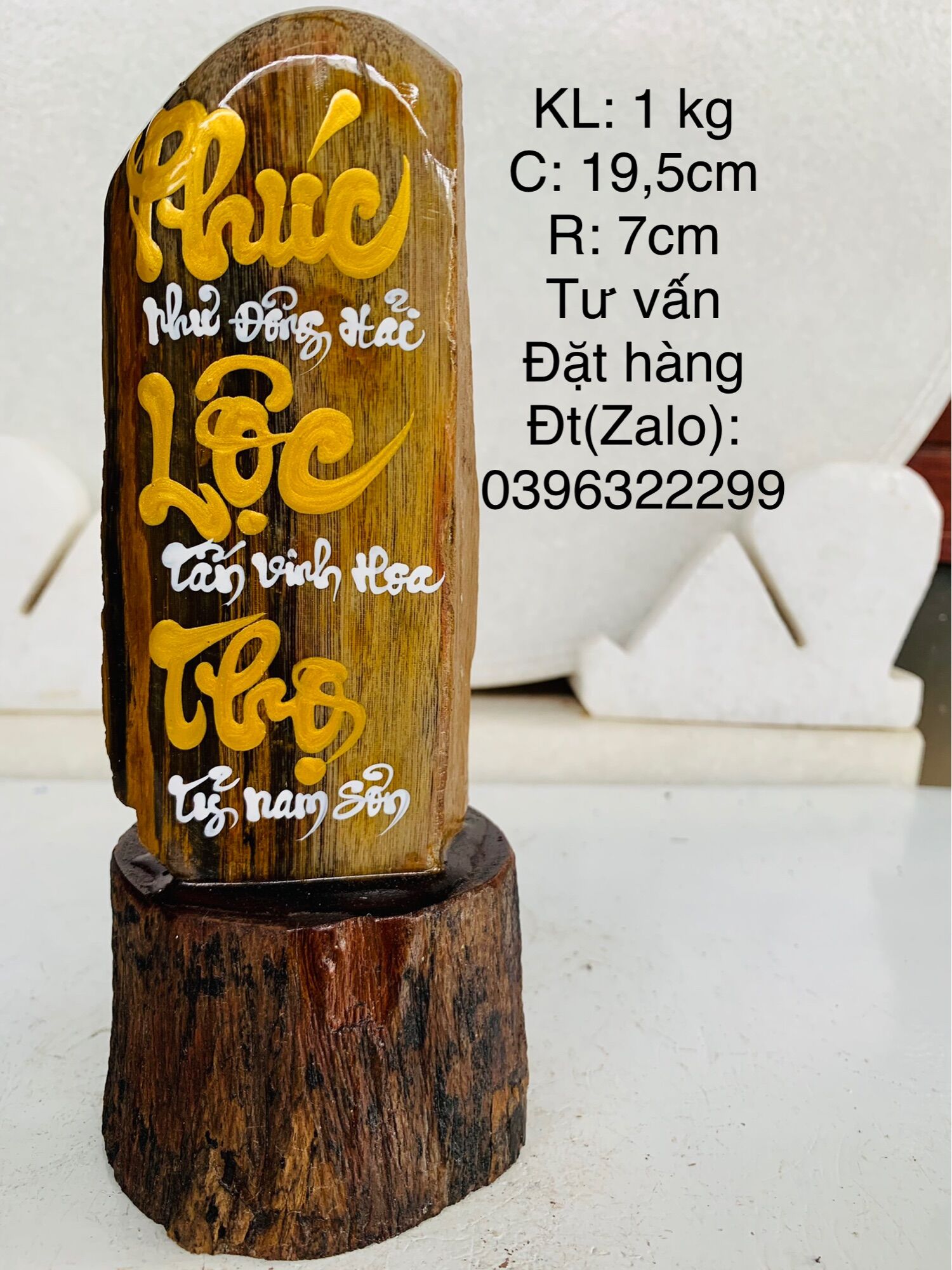 Thư pháp trên Gỗ Hoá Thạch,Thạch Anh tự nhiên, thơ:( PHÚC LỘC THỌ ), khách click “mua ngay” để chọn sản phẩm đúng ý ,viết chữ theo yêu cầu quý khách.. (TPTD01)