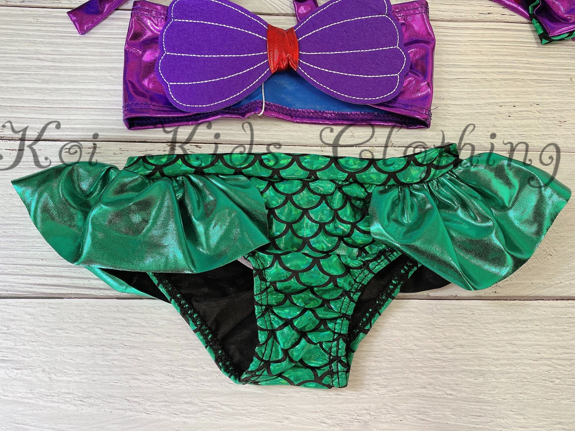 Set đồ bơi bikini nàng tiên cá cho bé gái (3m-5y)
