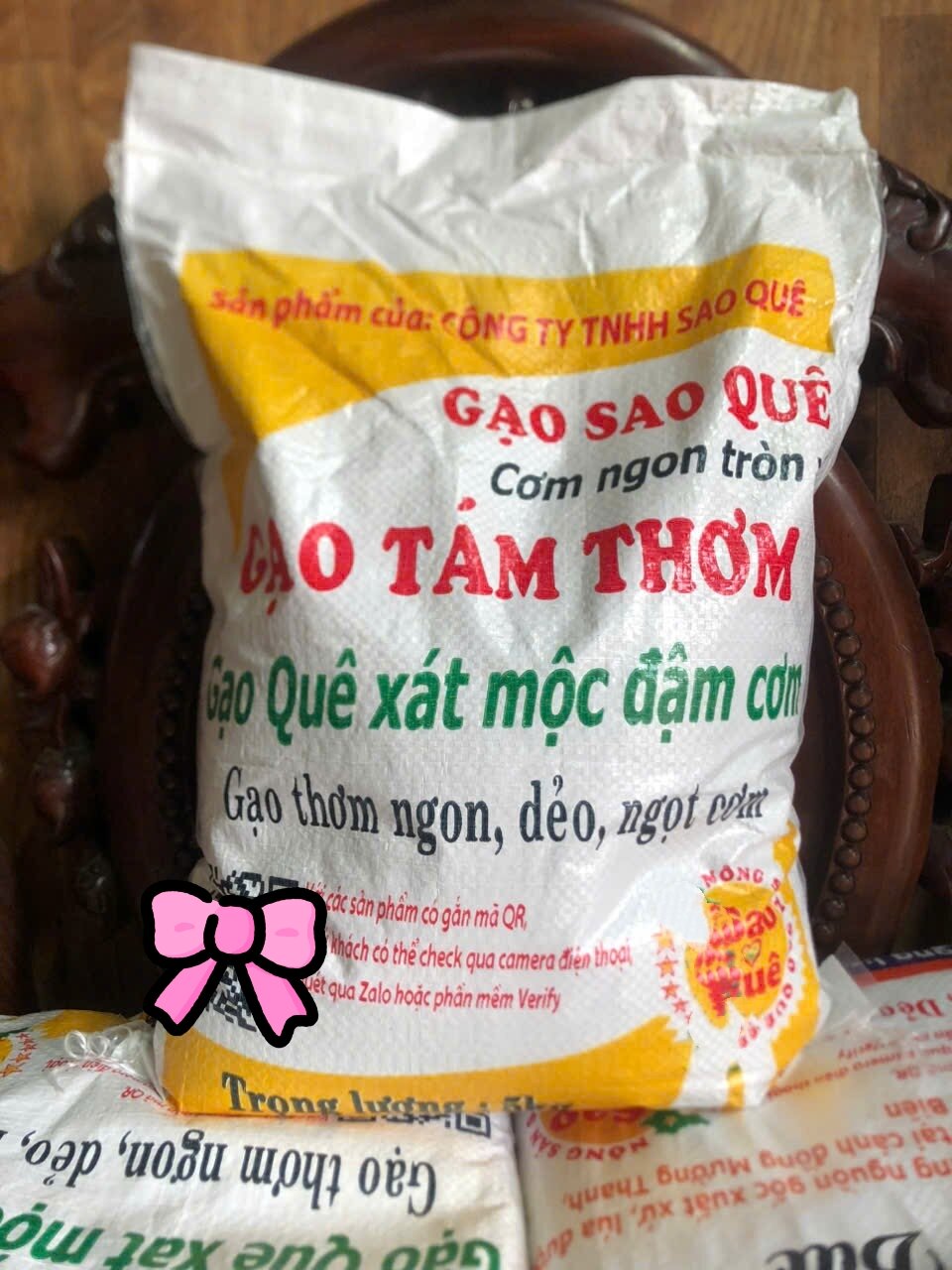 Gạo Tám thơm Hải Hậu Sao Quê túi 5kg