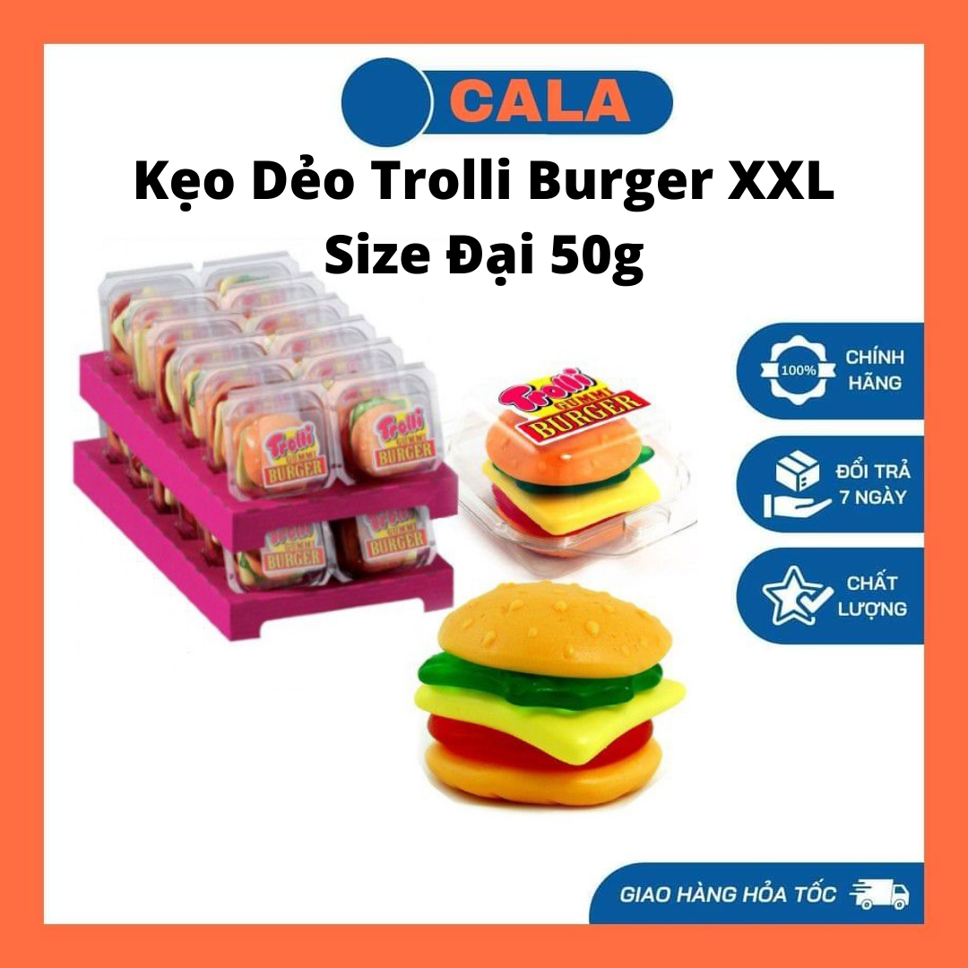 Kẹo dẻo trolli burger xxl size đại 50g
