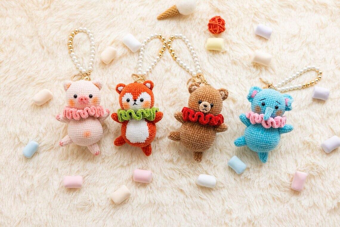 Len nhung 2mm mềm mịn, dùng đan móc thú bông, quần áo