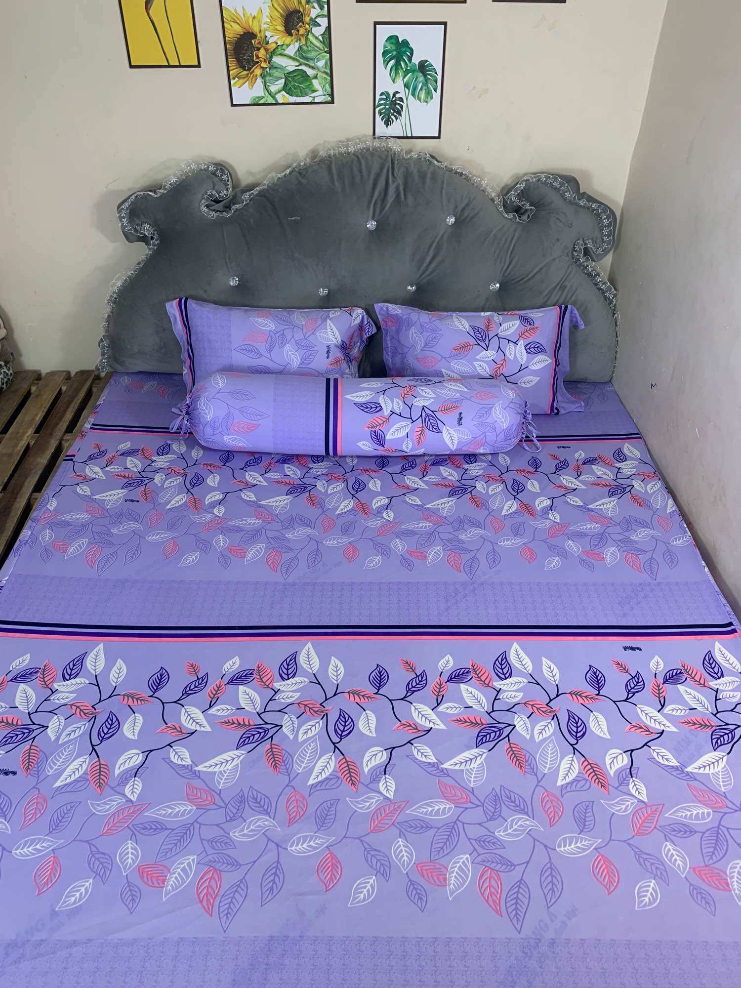 Bộ drap ga thun hàn quốc 4 món mẫu mới