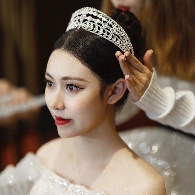 Vương miện cô dâu, vương miệng đính đá siêu lấp lánh