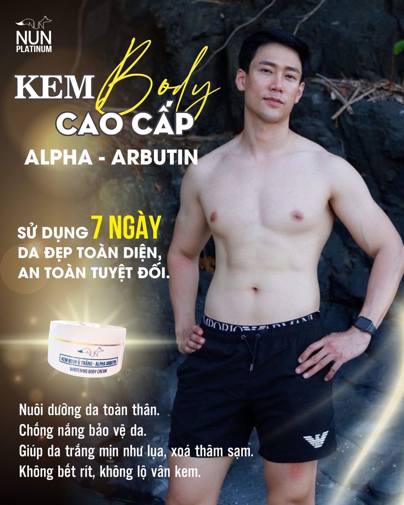 Kem body ủ trắng n1 cao cấp dành cho nam giới