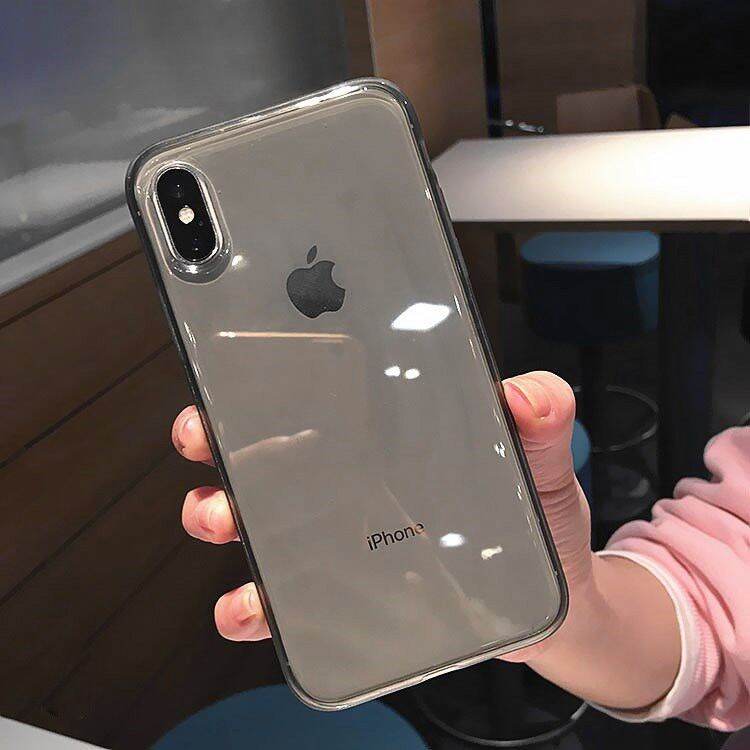 Ốp Lưng Iphone Pastel - Trong Suốt, Siêu Dày