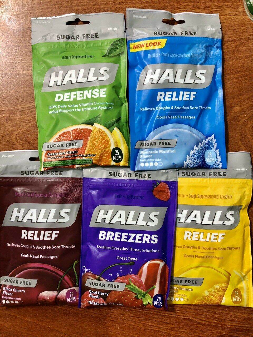 [HCM]Kẹo ngậm ho Halls chính hãng của Mỹ giảm ngứa rát cổ