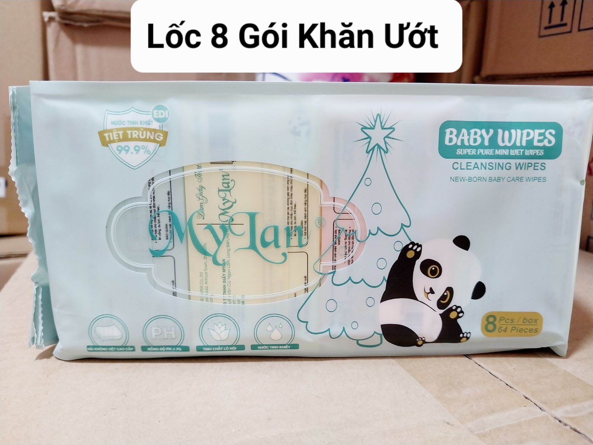 [ Lốc 8 Gói Mini ] Khăn Ướt Cao Cấp MyLan 8 Tờ / Gói Nhỏ.