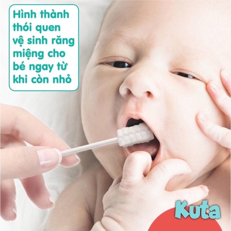 Que rơ lưỡi cho bé Kuta thần thánh, hộp 30 que hàng chính hãng