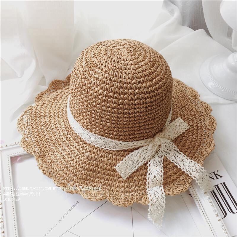 Mũ / nón cói tiểu thư mềm thắt nơ vintage