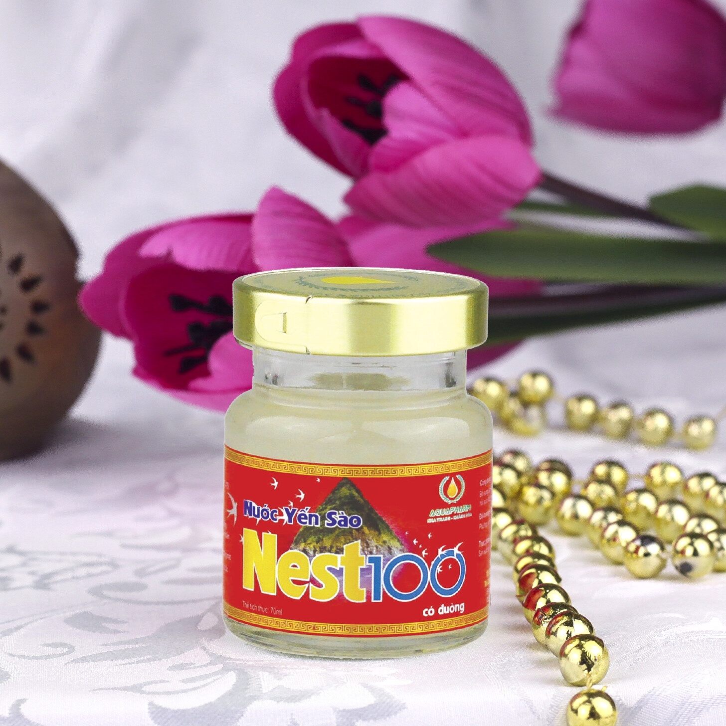 ƯỚC YẾN SÀO NEST100 CÓ ĐƯỜNG 70ML - AQUAPHARM