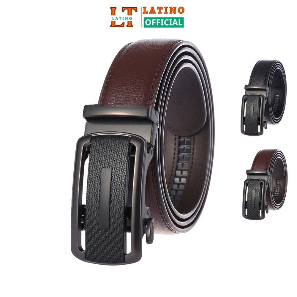 Thắt lưng nam cao cấp TL103, dây nịt nam da bò 2 lớp, nịt da nam khoá tự động bản rộng 3,5cm