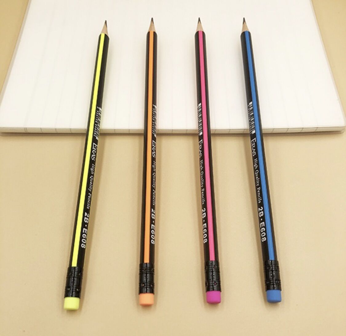 Bút Chì Neon 3 cạnh, 4 màu E608