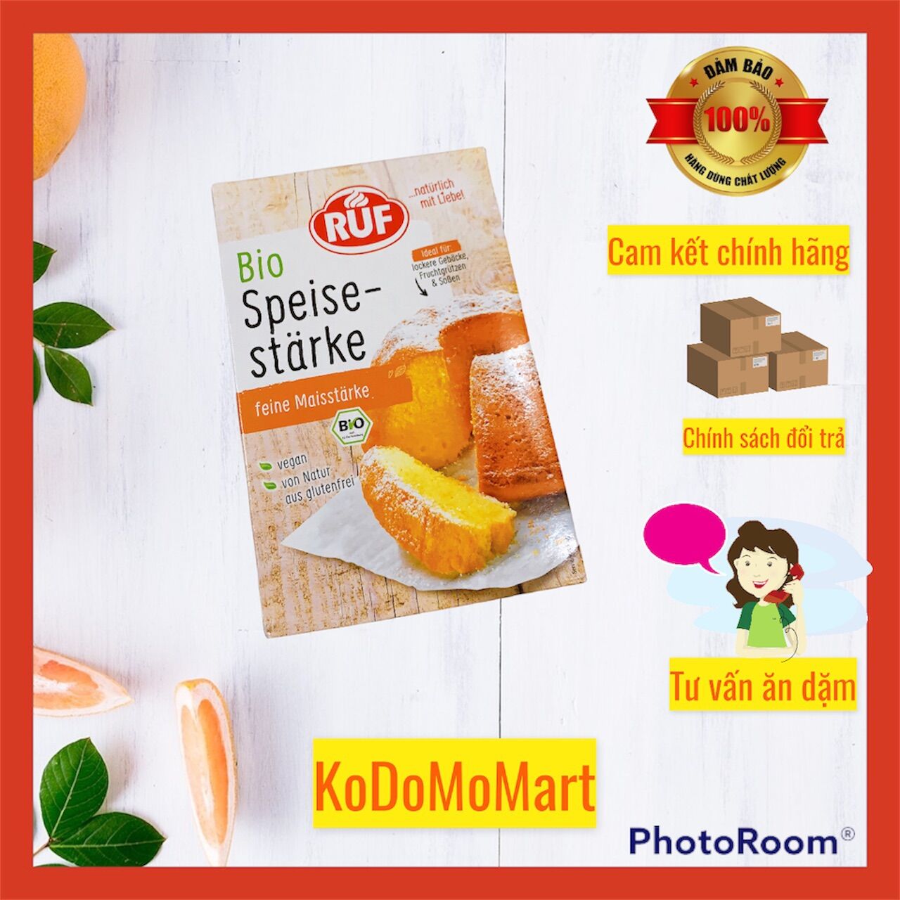 Tinh bột bắp hữu cơ Ruf gói lẻ 100g