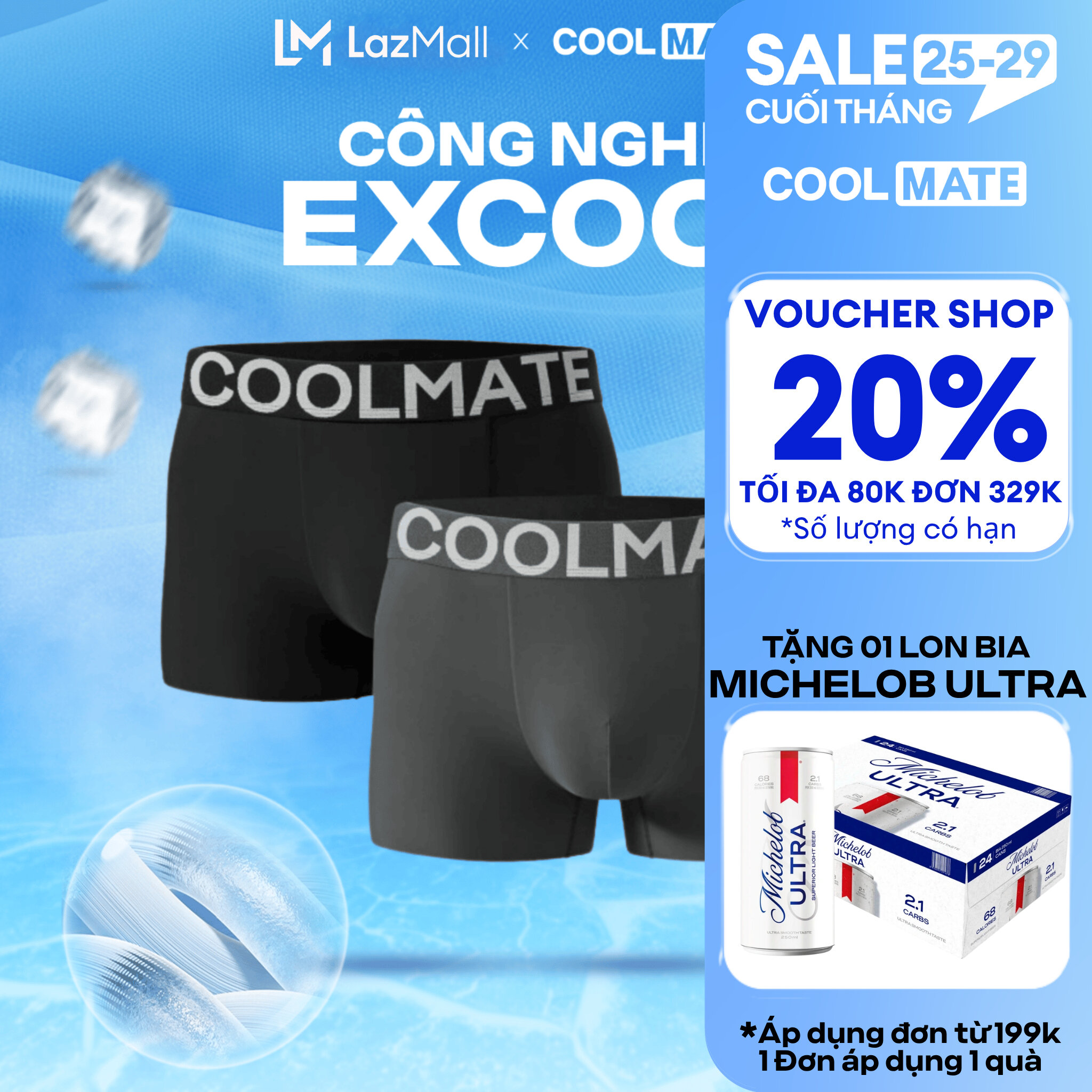 Combo 2 quần Lót Nam Trunk Excool Clean Cut II Coolmate