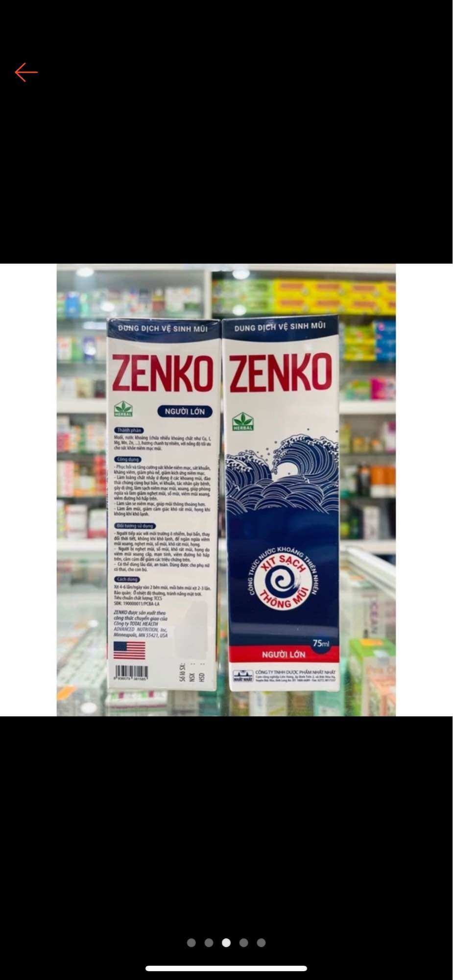 DUNG DỊCH VỆ SINH MŨI ZENKO - 75ml