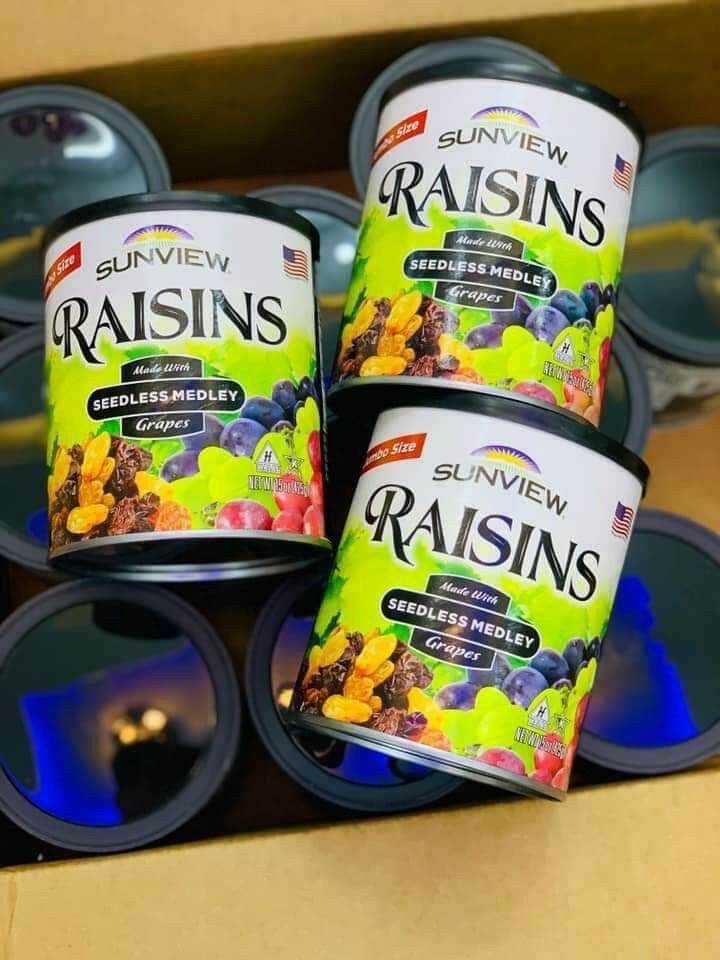 Nho khô Mỹ Raisins mix 3 loại nho khô trong một hộp 425gr sấy khô tự nhiên- vị ngon tự nhiên