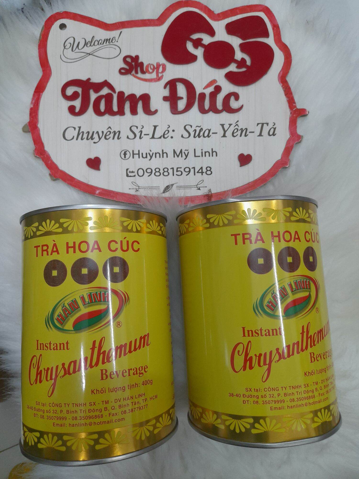 Lon 400g Trà Hoa Cúc Hán Linh giúp lợi sữa và mát gan