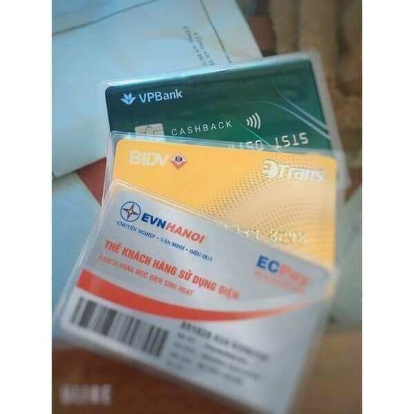 COMBO 8 TÚI BỌC THẺ CĂN CƯỚC, THẺ ATM