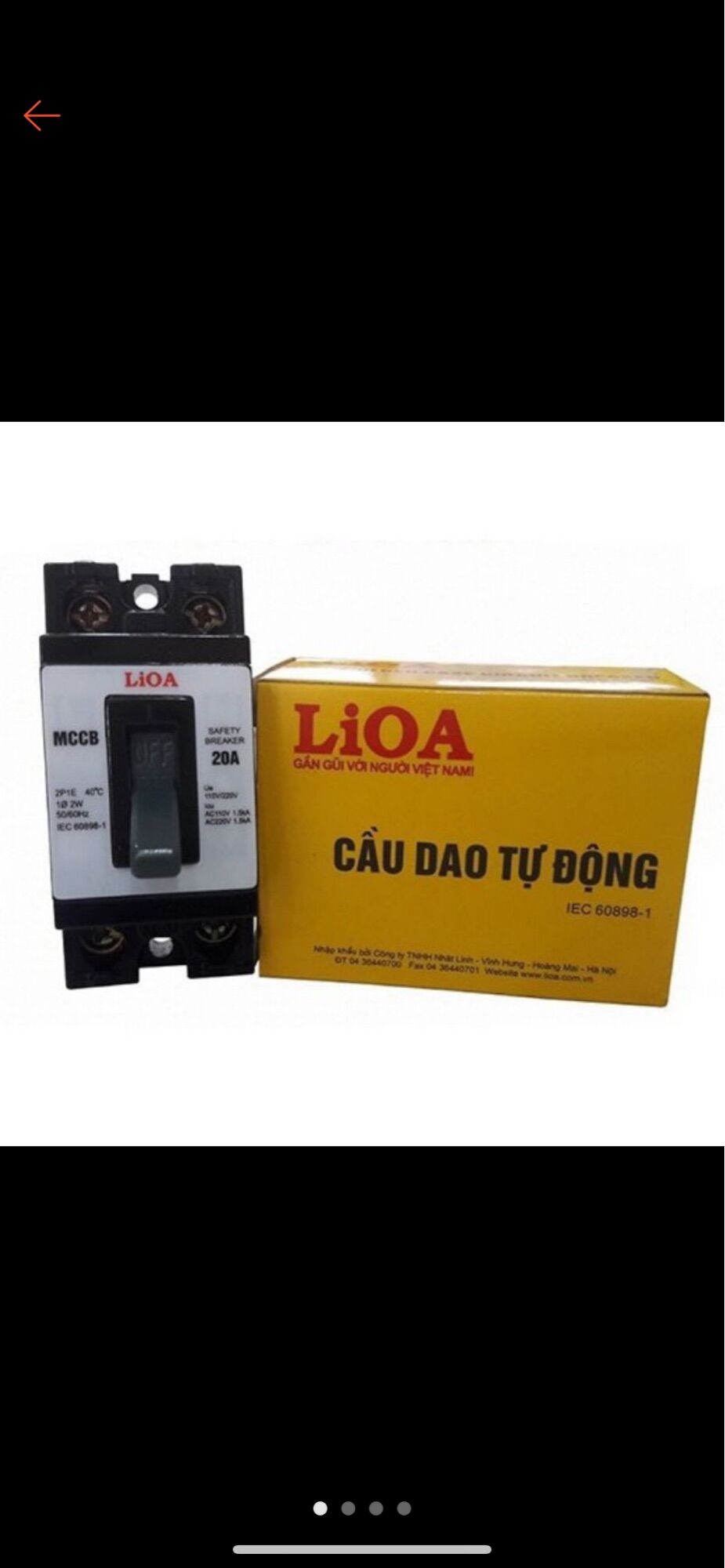 Cầu dao tự động attomat át đen lioa 20a,25a,30a,40a