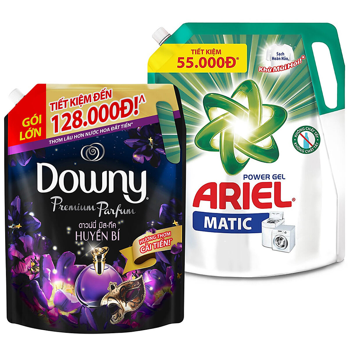 Combo Nước Giặt Ariel Đậm Đặc Dạng Túi 2