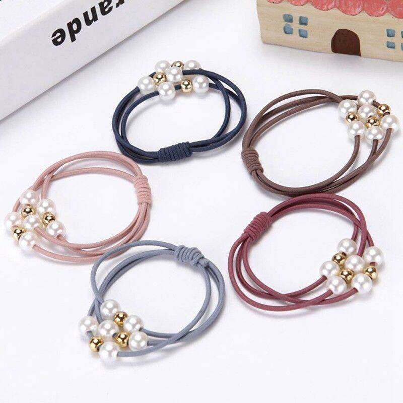 Combo 10 dây cột tóc đính hạt style Hàn