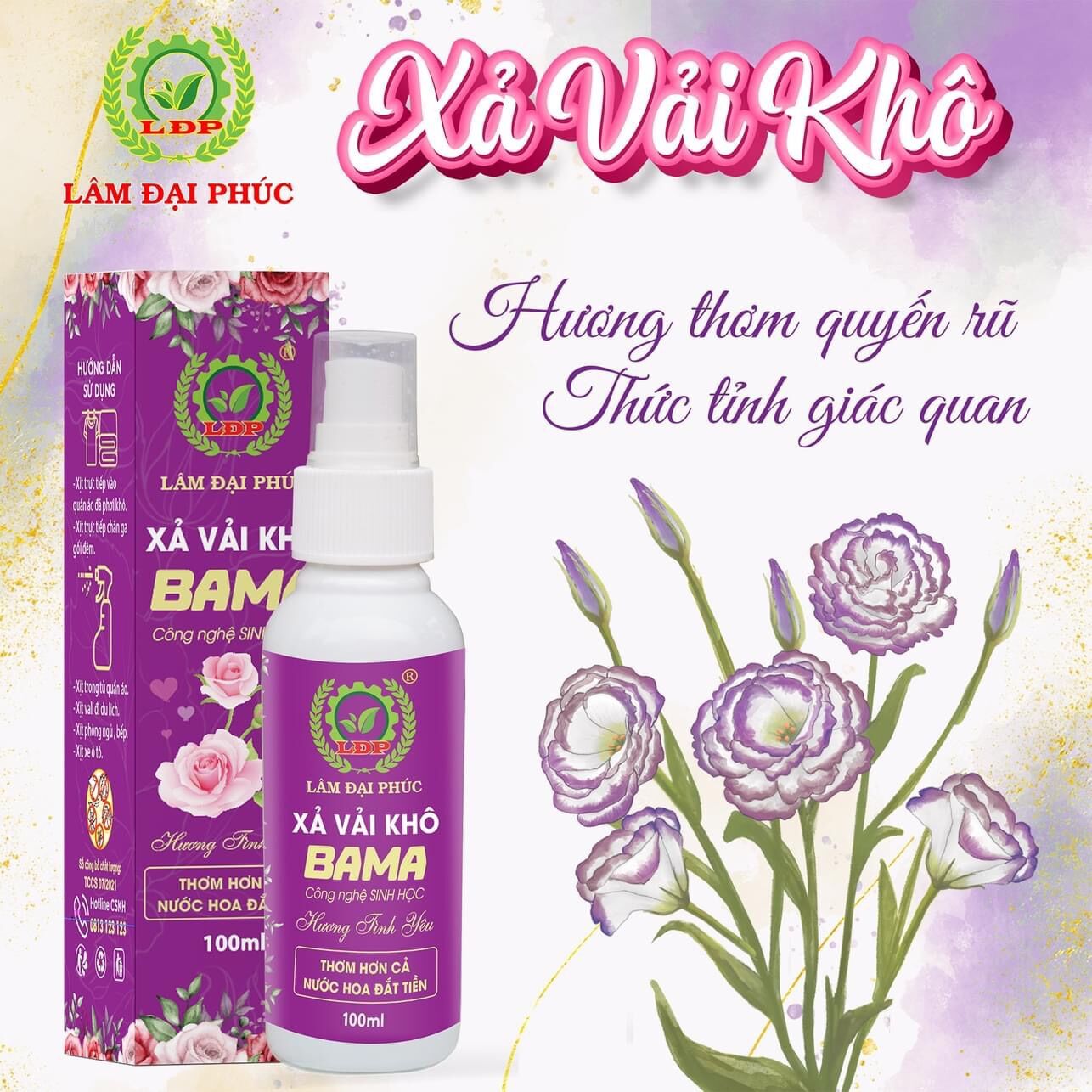 NƯỚC XỊT XẢ VẢI KHÔ ( Màu Đỏ ) - LÂM ĐẠI PHÚC