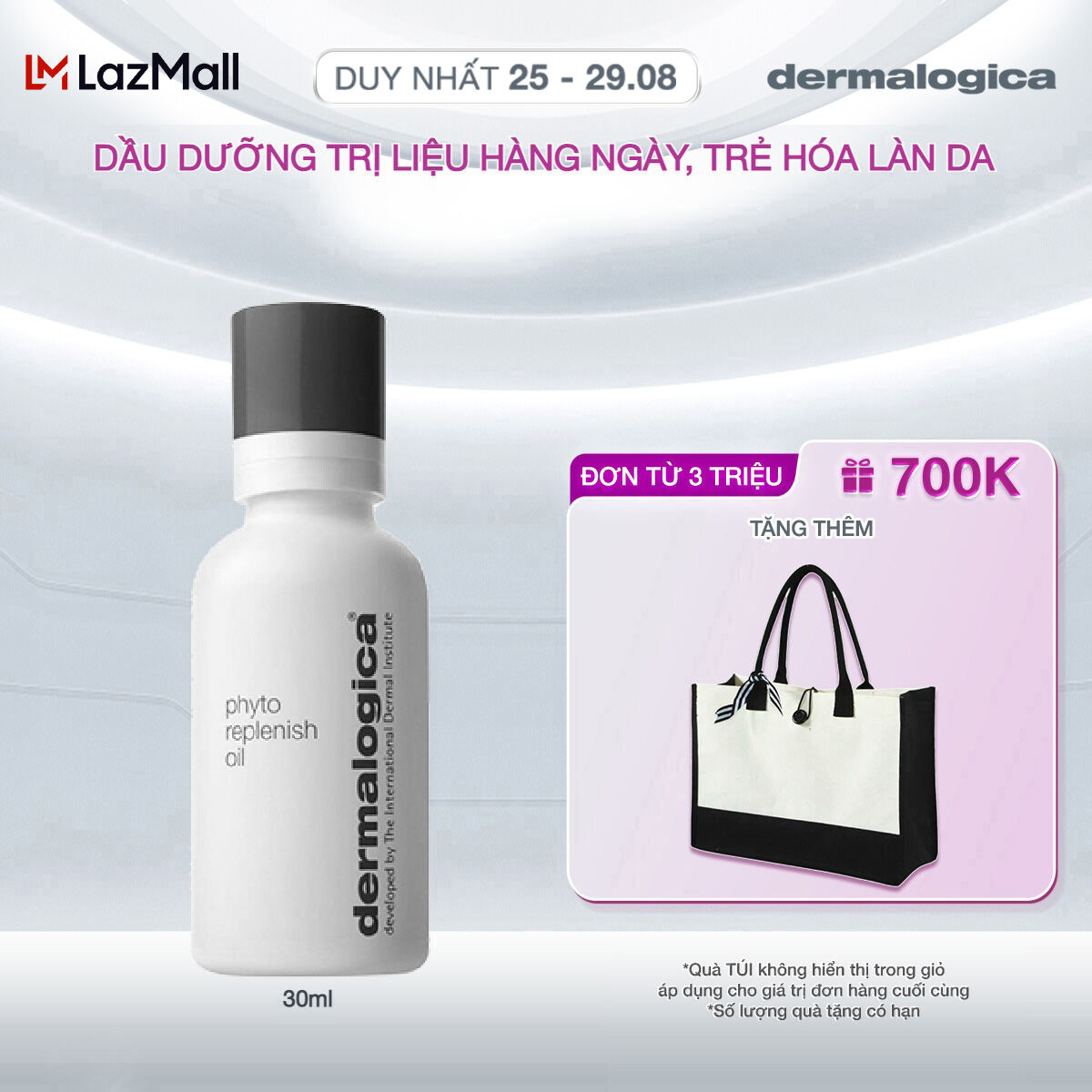 Tinh dầu dưỡng da Dermalogica Phyto Replenish Oil 30ml cấp ẩm, làm mịn nếp nhăn