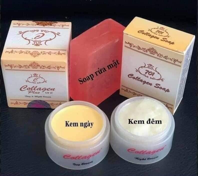 sỉ 10 bộ kem collagen plus vit e 3 món (loại thường)