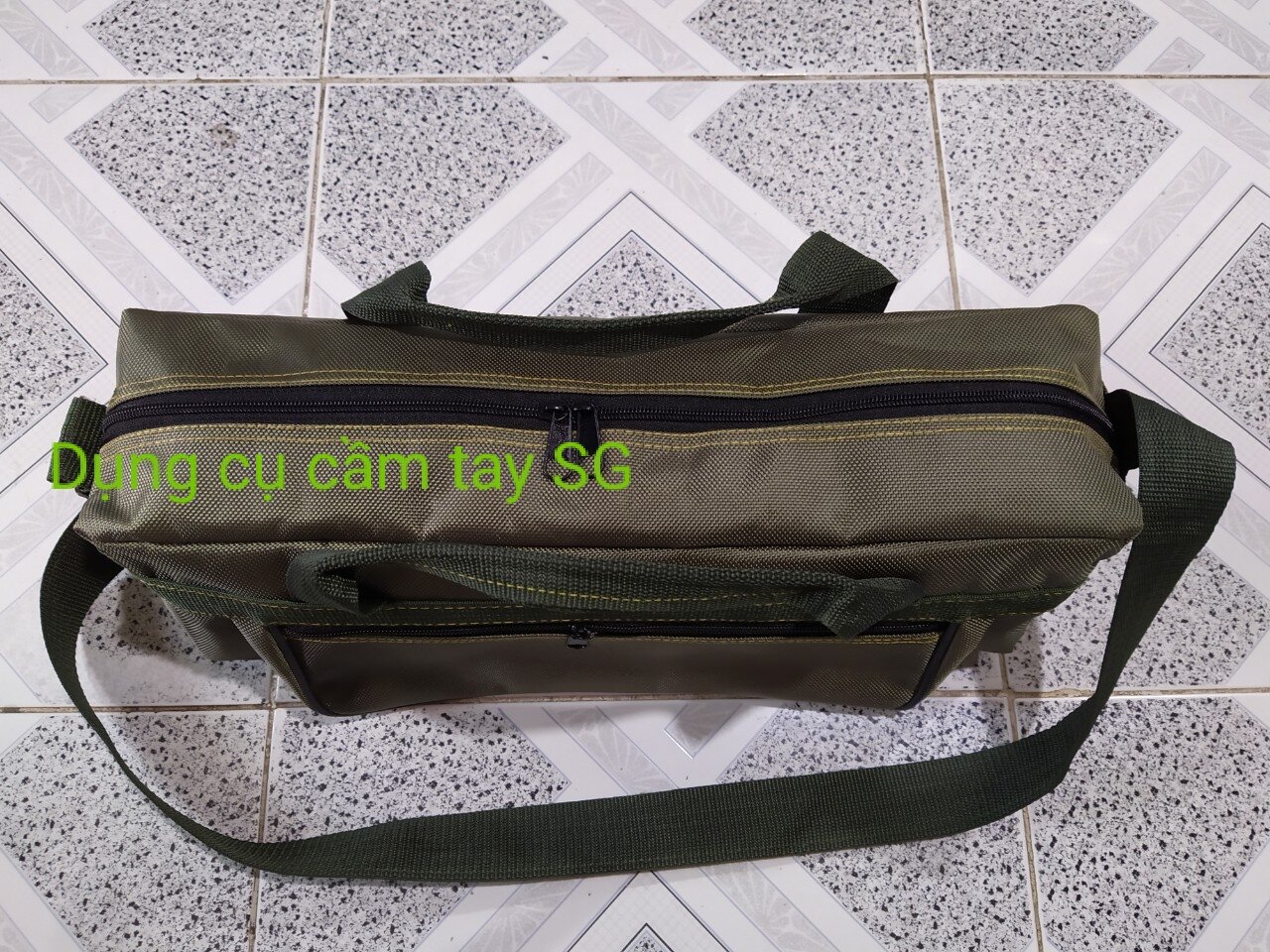 Túi đựng đồ nghề ngang Nhí dài 43cm(Màu Nâu hoặc Xanh)