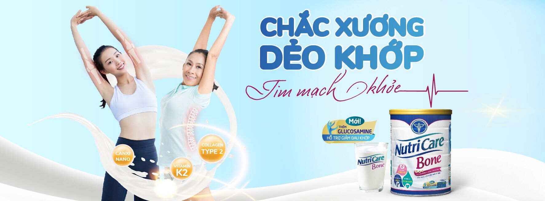 Sữa bột Nutricare Bone lon 900g