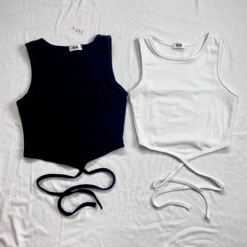 Áo croptop ba lỗ cột dây