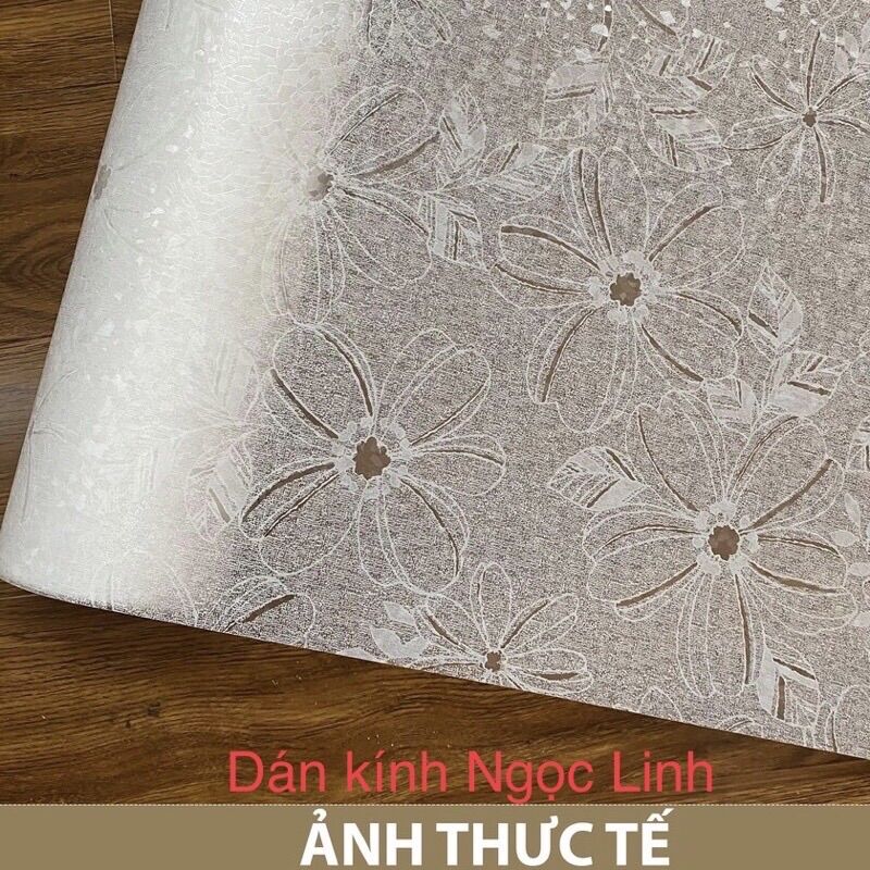 [Combo 90cm*5md] Giấy Dán Kính Hoa Sữa Trắng keo sẵn bóc dán