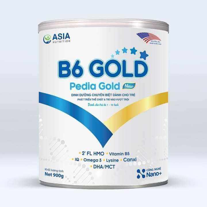 Sữa bột B6 GOLD pedia dành cho bé biếng ăn chậm lớn từ 1-10 tuổi