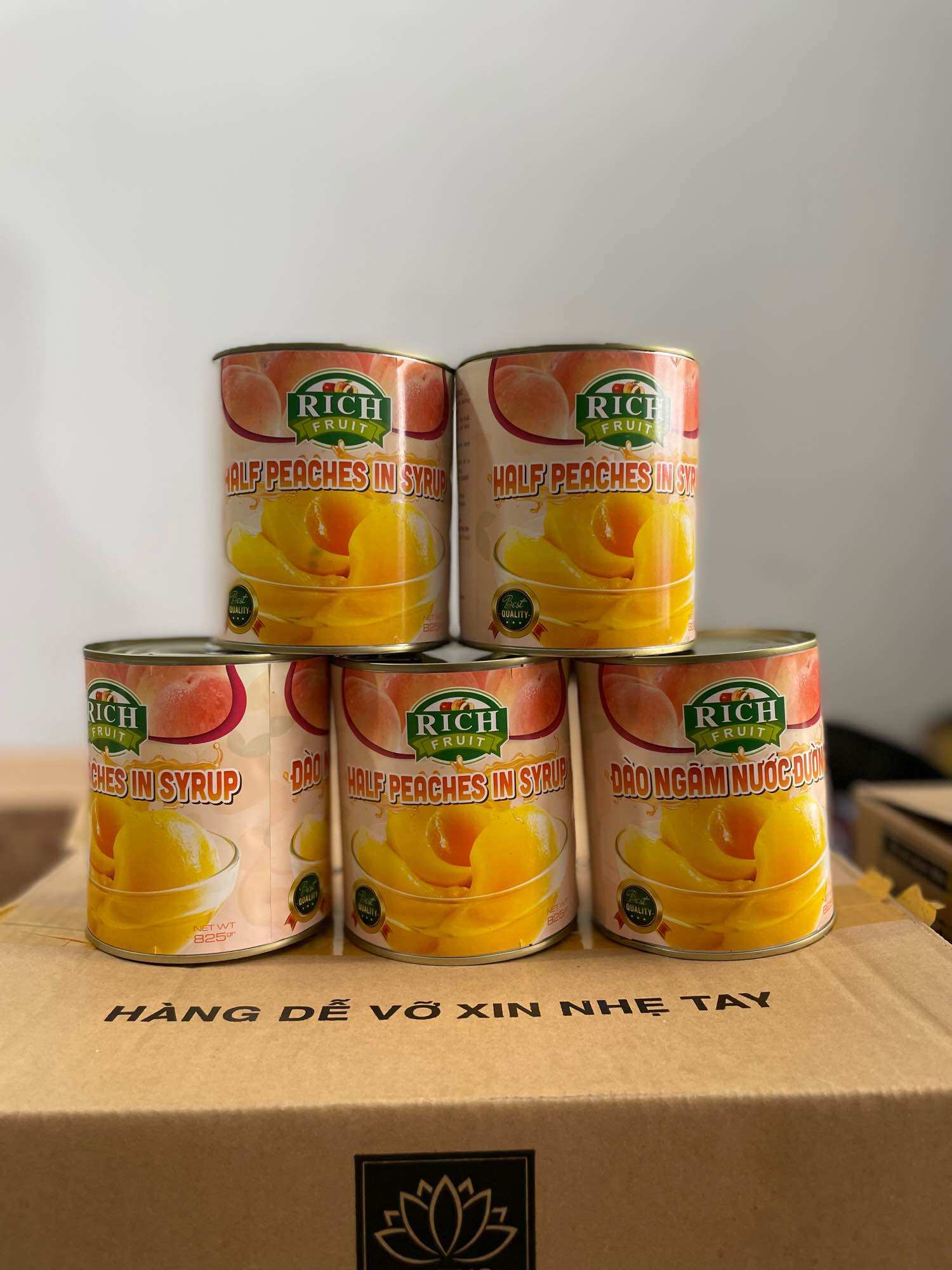 Đào Ngâm Rich 825g