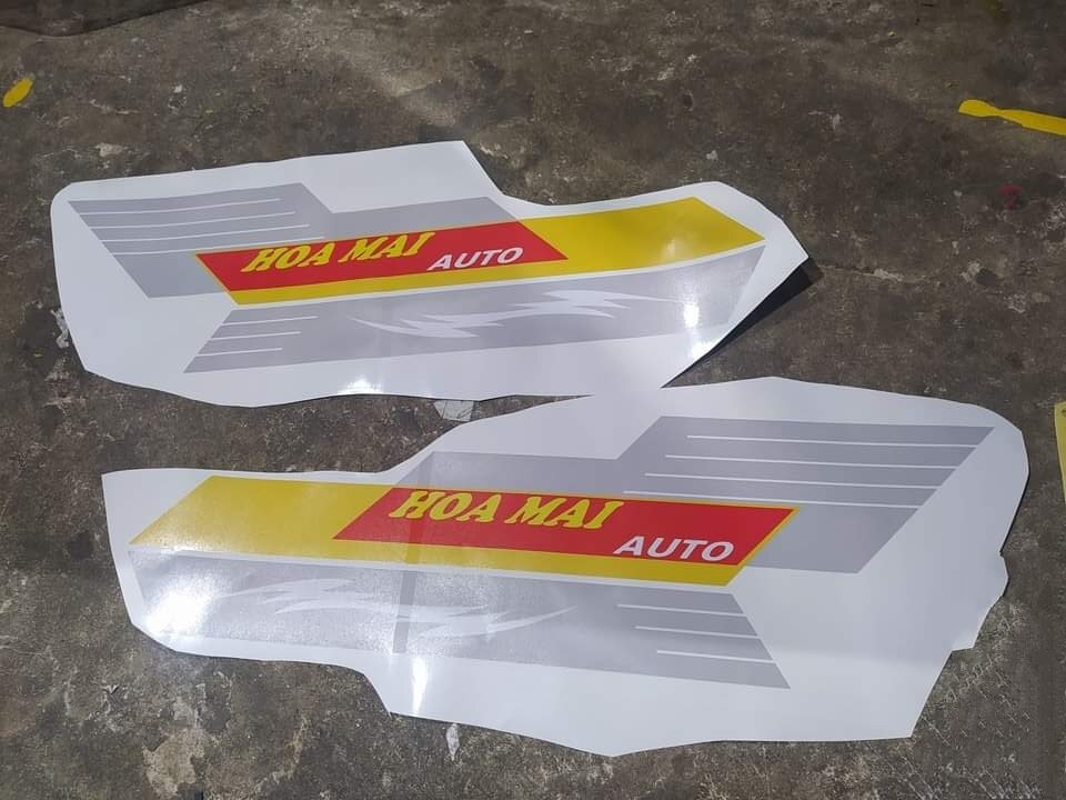 Tem decal cánh cửa xe Hoamai , Tem Hoa mai; Tem cửa Hoa mai