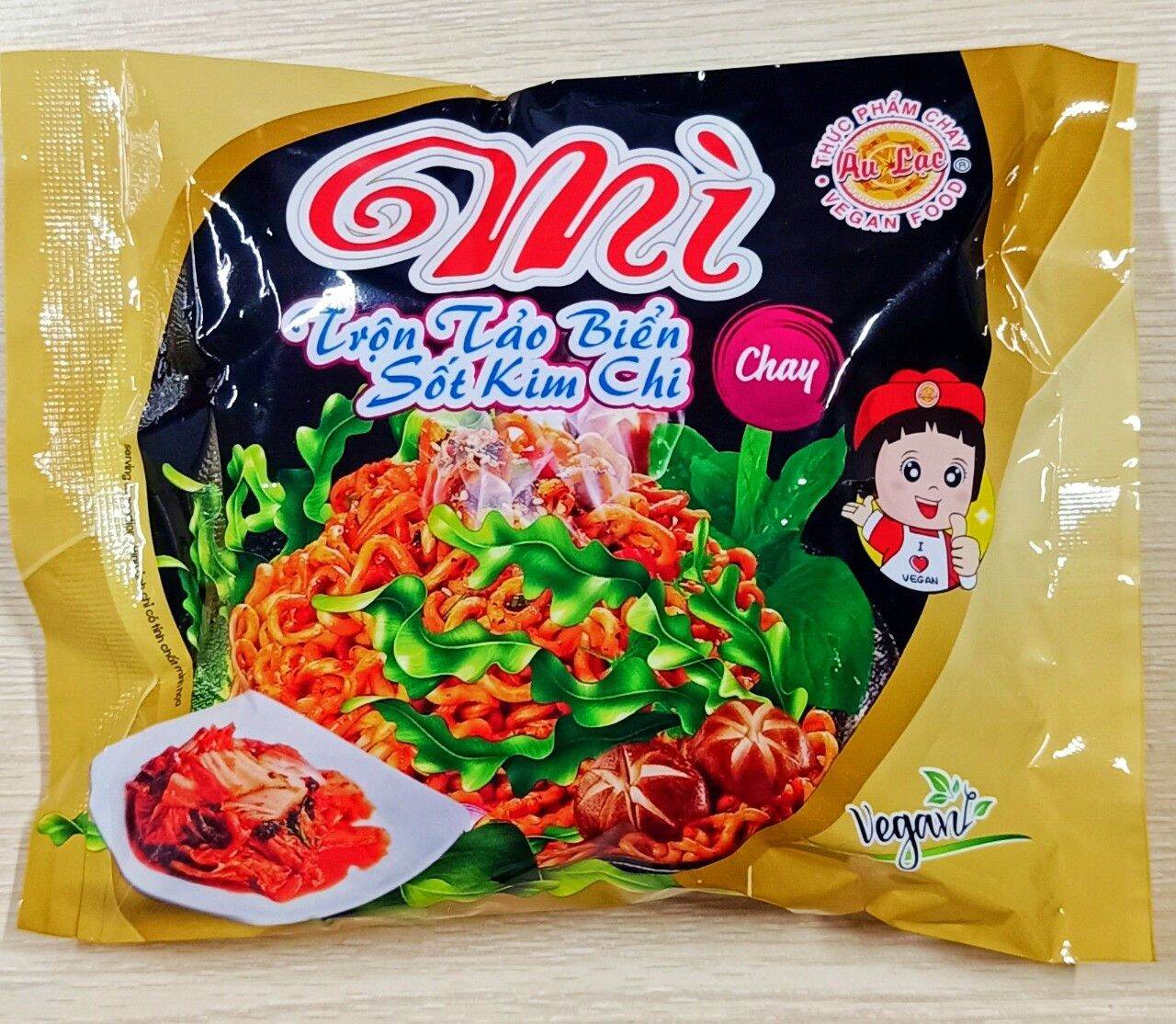 Mì trộn tảo biển sốt kim chi chay âu lạc 1 thùng 30 gói