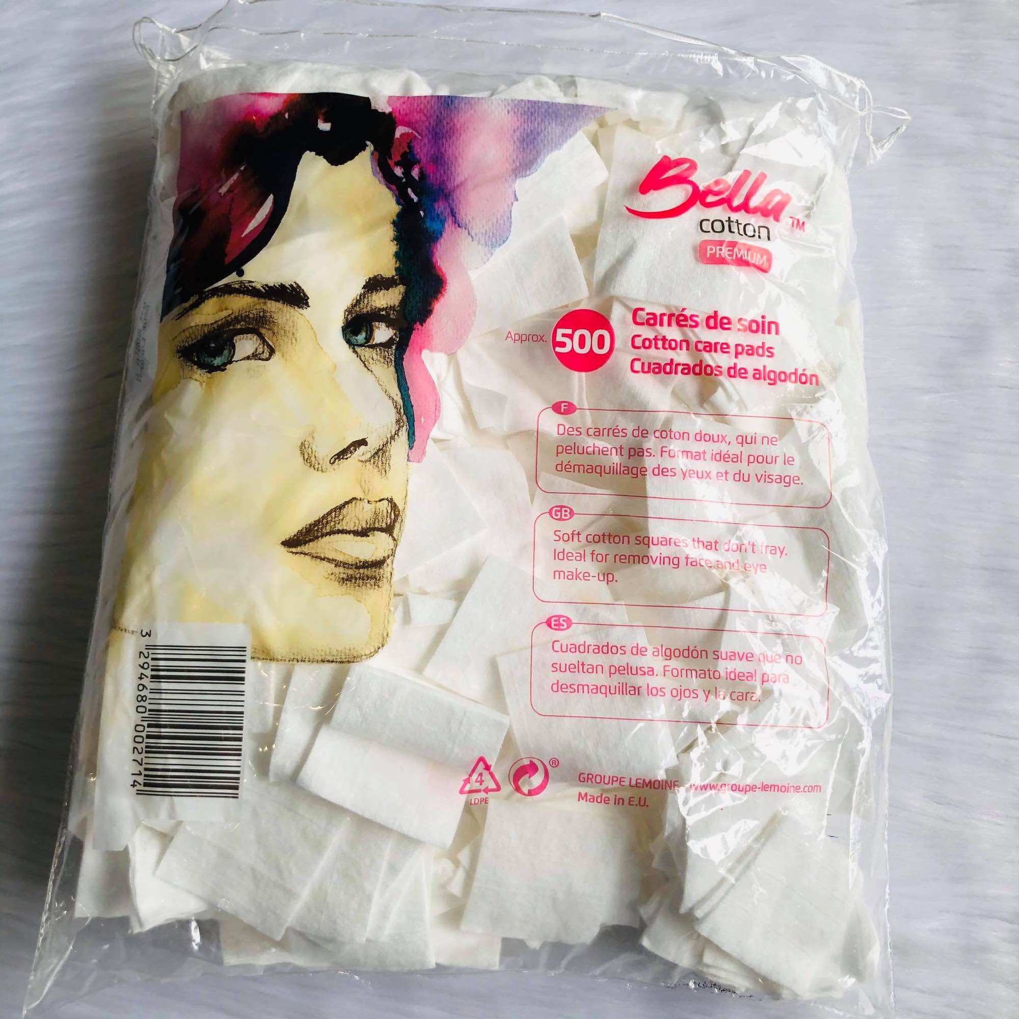 Bông tẩy trang Bella / 500 miếng