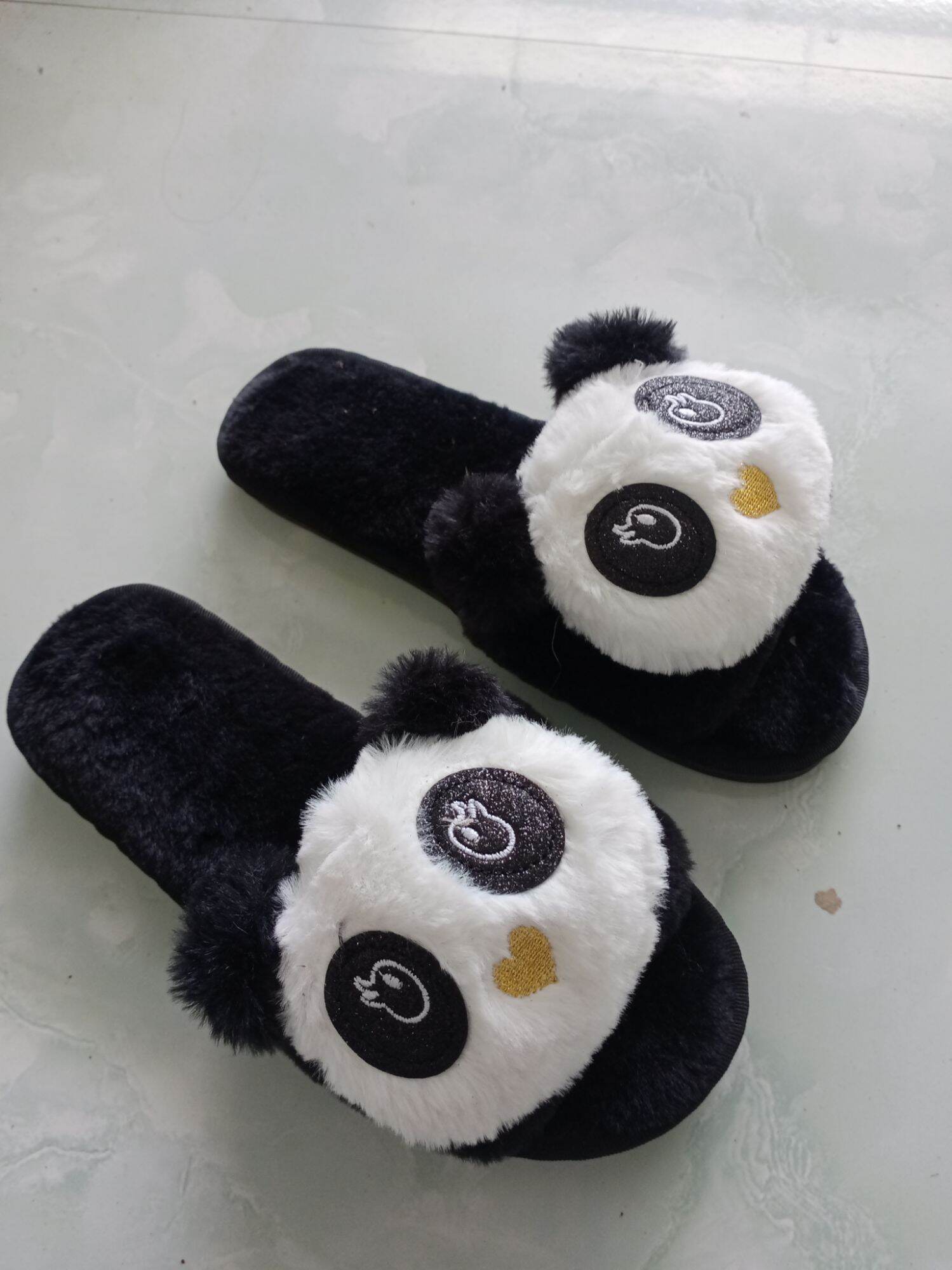 Dép lông mang trong nhà hình gấu trúc