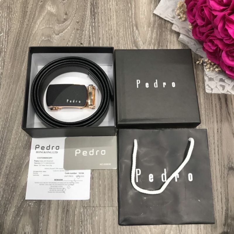 [Fullbox + Túi giấy] Thắt lưng nam pedro da xịn thời trang cao cấp