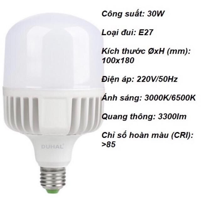 Bóng đèn Led trụ nhôm Duhal 80w cao cấp