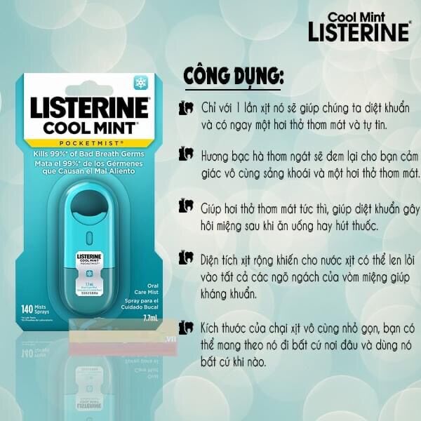 Set xịt thơm miệng Listerine