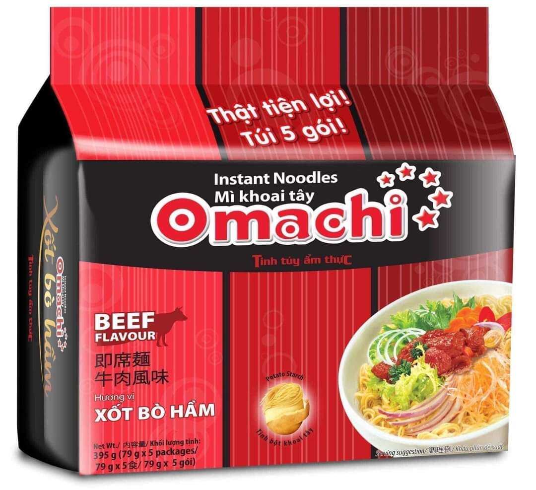Mì Omachi Xốt Bò Hầm 30 gói ×80g
