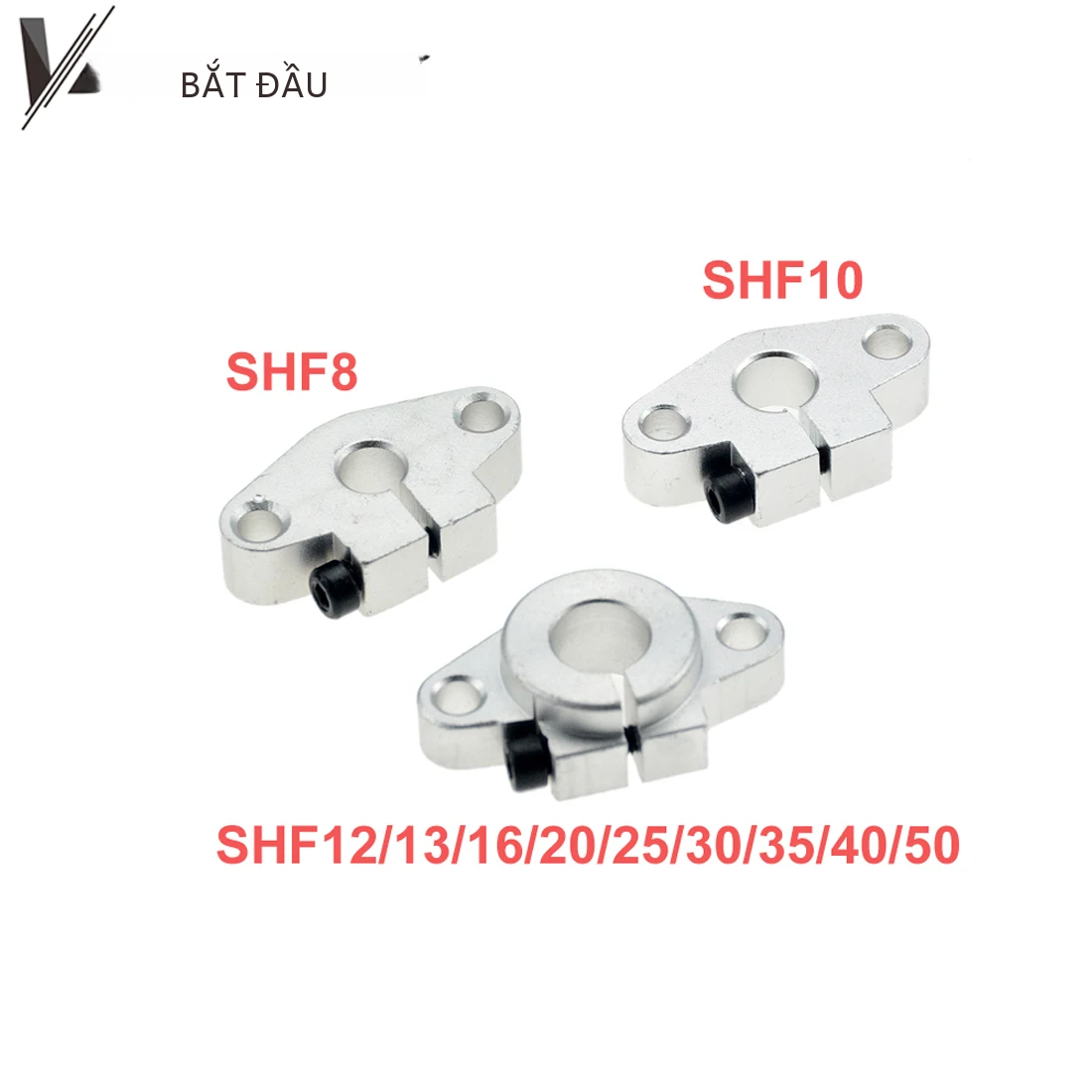 Shf8 Shf10 Shf12 Shf13 Shf16 Shf20 Shf25 Shf30 8mm 10mm 12mm Tuyến Tính Đường Sắt Trục Hỗ Trợ Cho Xyz Bàn CNC Router 3D Máy In Một Phần