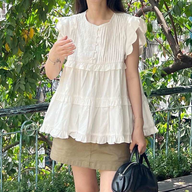 DOB - Áo baby doll bèo xếp ly Bippo