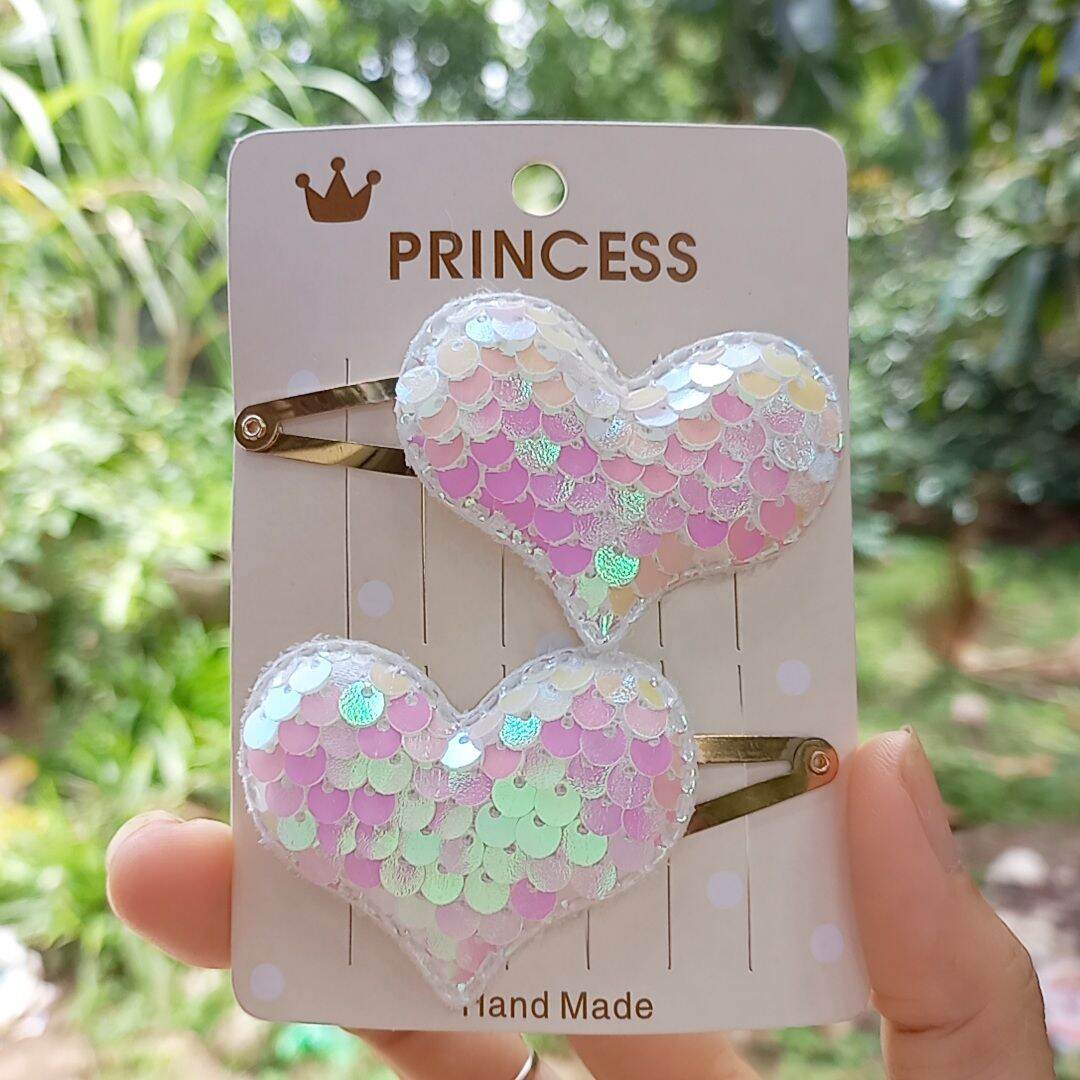 Set 2 Kẹp tóc đính sequence thời trang lấp lánh cho bé gái-- SUBO SHOP.