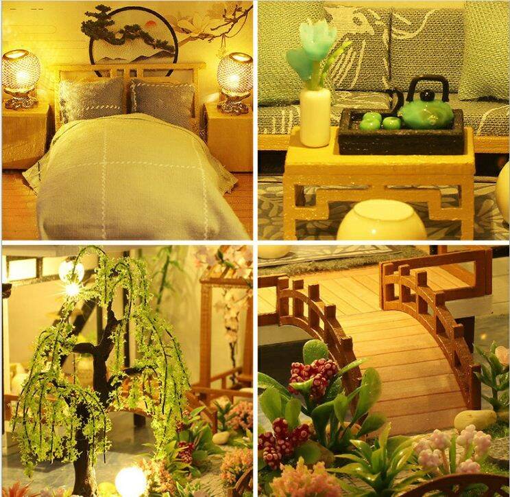 Mô hình nhà gỗ DIY Biệt thự Zhuxi