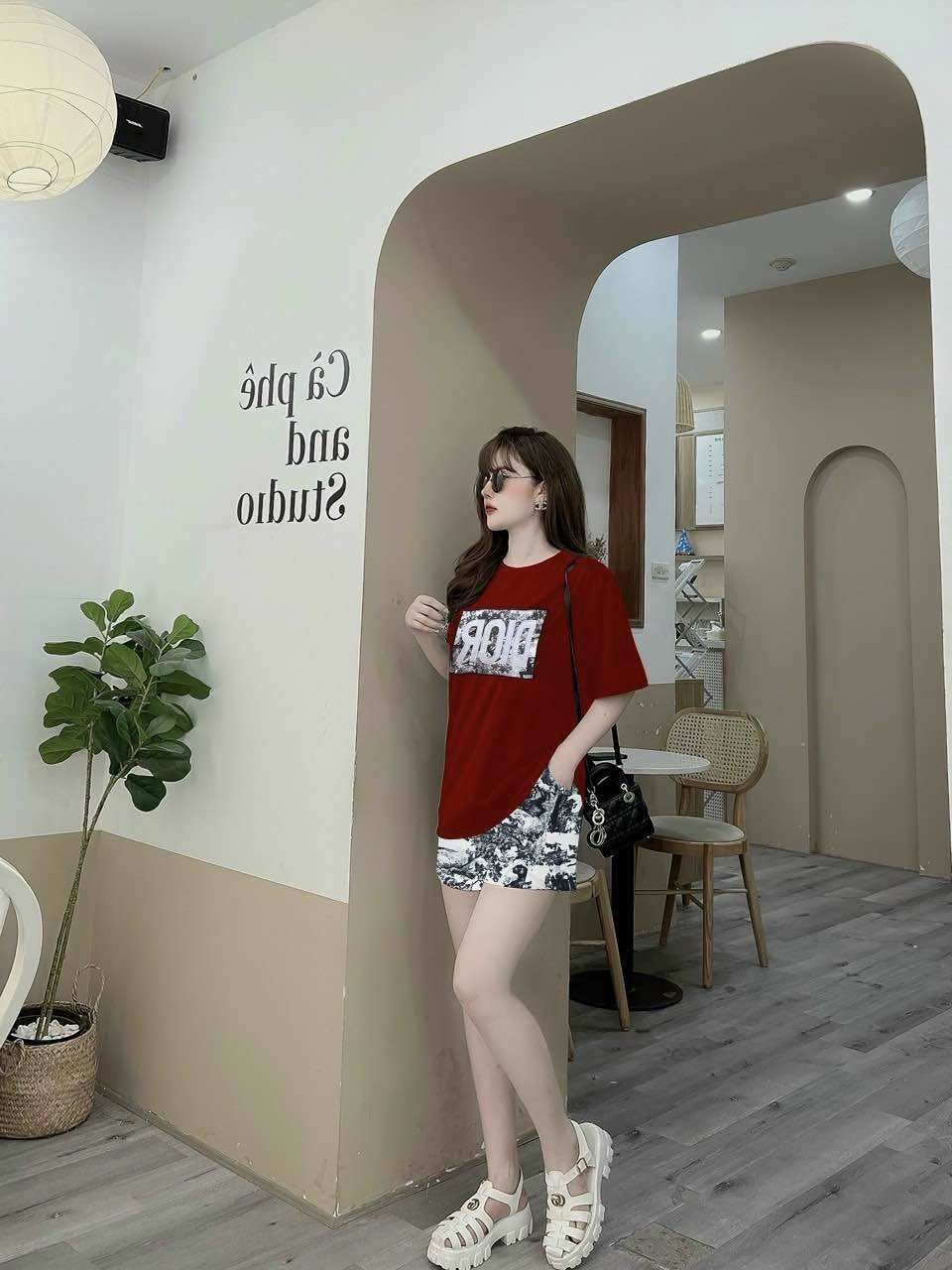 SÉT BỘ SHORT COTTON PHỐI 3D THÊU LOGO CAO CẤP