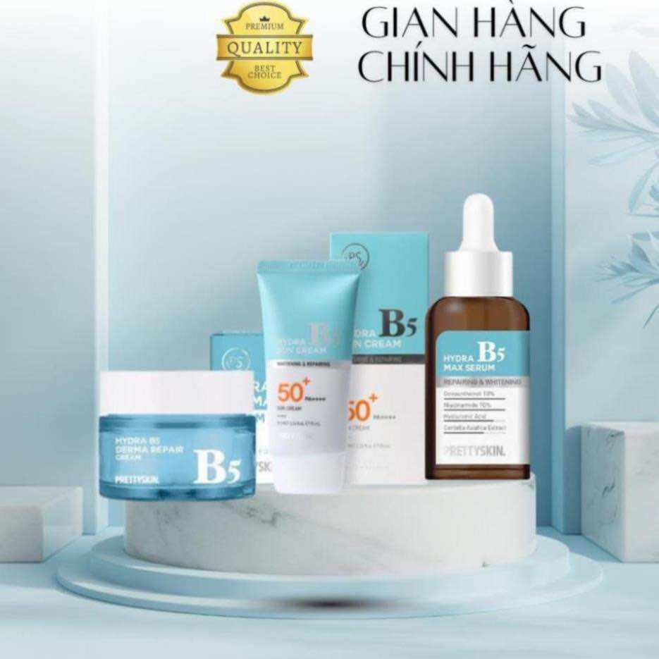 Combo 3 món serum + kem dưỡng trắng + kem chống nắng b5 pretty skin