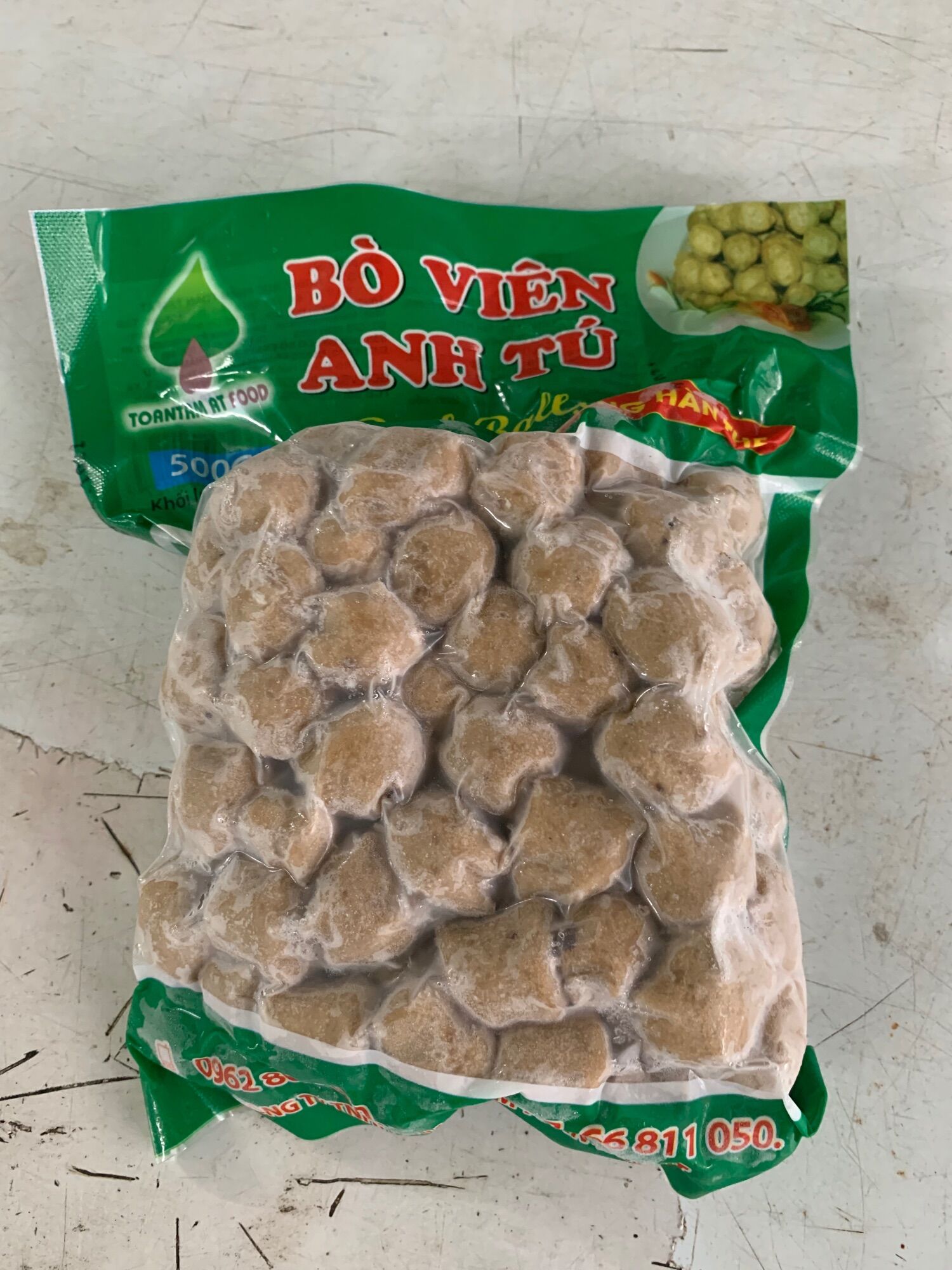 Bò viên chiên giòn ăn ngon  túi 500gr (giao 4h tphcm)