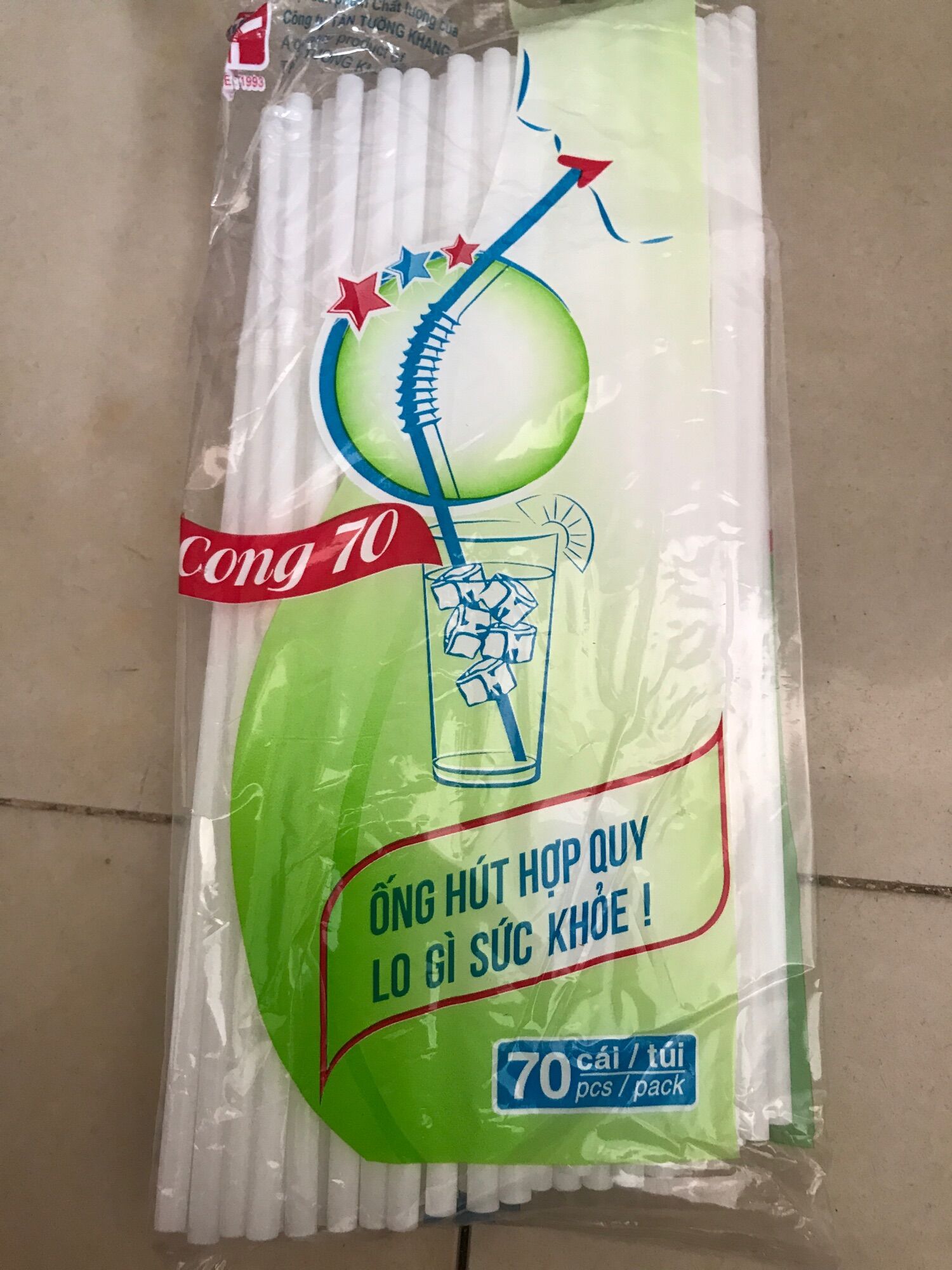 Ống hút cong 1 bịch